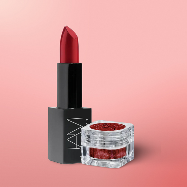 Lipstick Glitter - Red Glitter Lip Kit for Dance Makeup