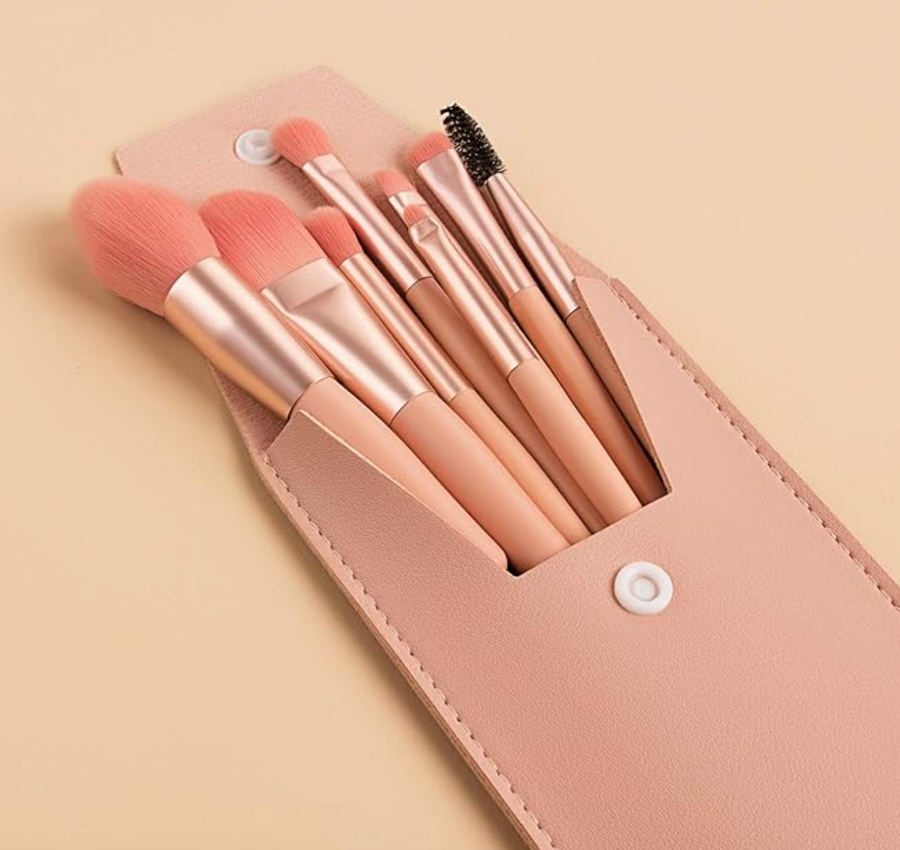 Mini 8-Piece Makeup Brush Kit & Case