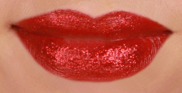 Lipstick Glitter - Red Glitter Lip Kit for Dance Makeup and Stage Makeup